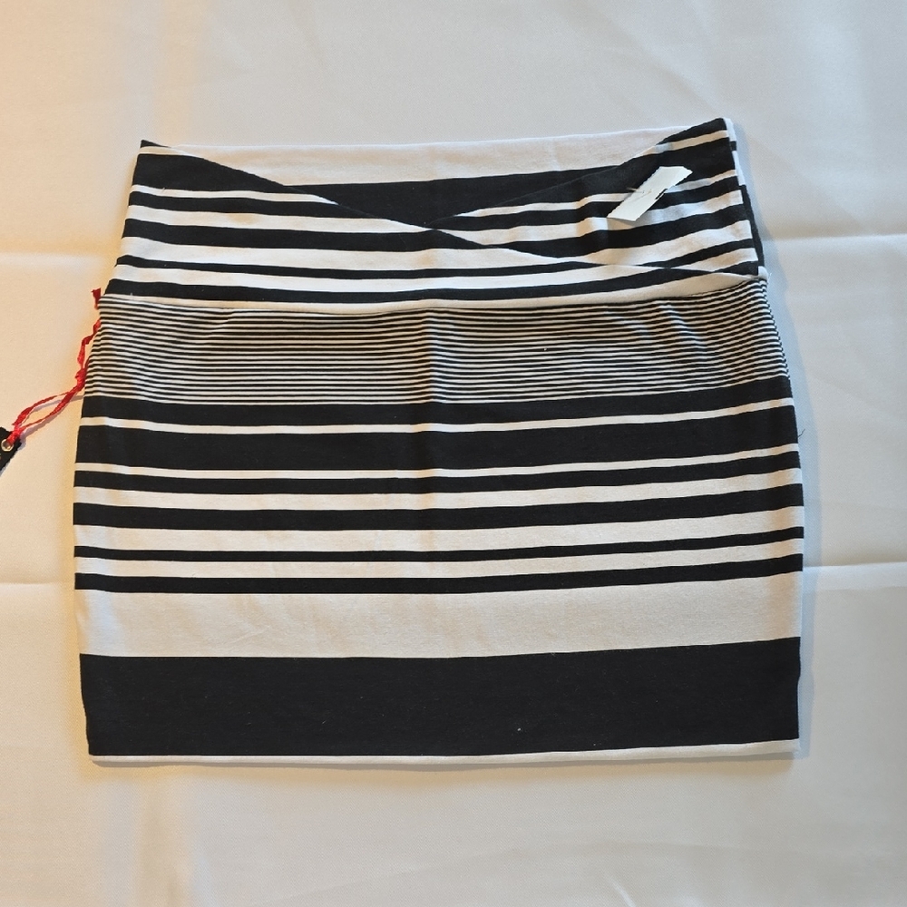 Striped Black and White Skirt NWT